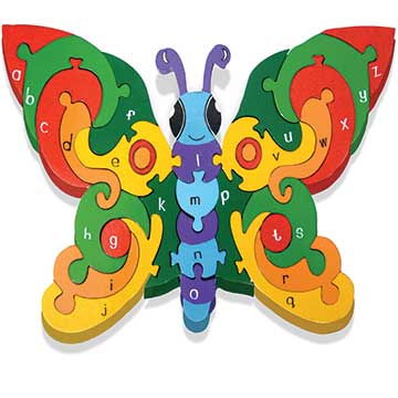 "Alphabet Butterfly Wooden Jigsaw"